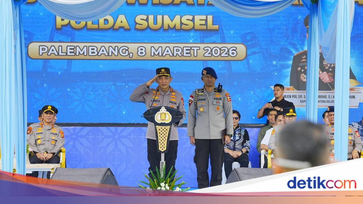 Kapolri Pimpin Apel Ojol dan Buruh di Sumsel, Komitmen Jaga Kamtibmas
