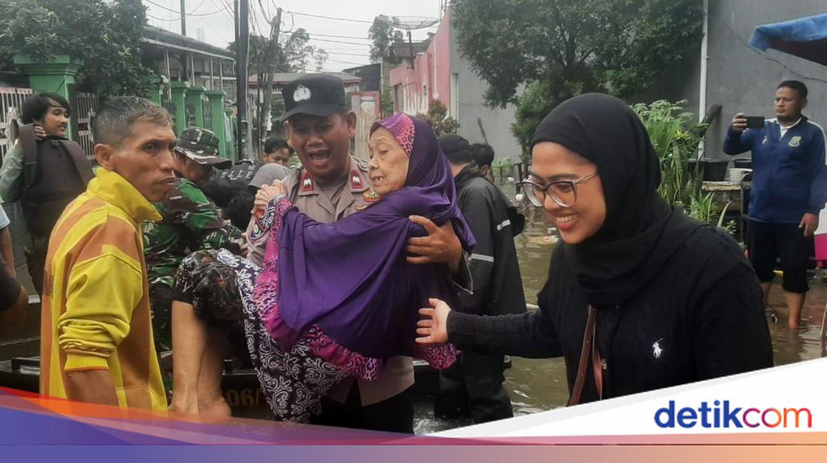 Banjir Rendam Sejumlah Wilayah Tangerang, Polisi Turun Tangan Evakuasi Warga