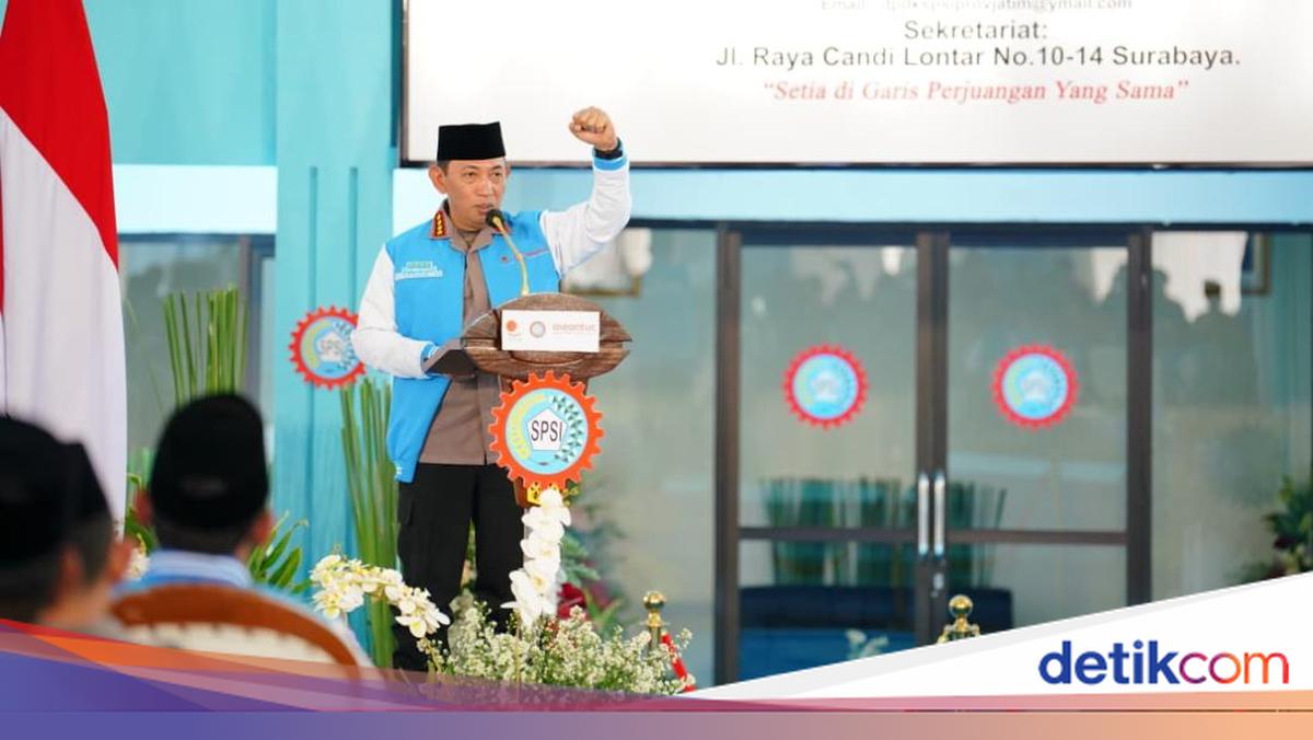 Kapolri Bicara Konflik di Timteng, Ajak Buruh di Jatim Dukung Kebijakan Presiden
