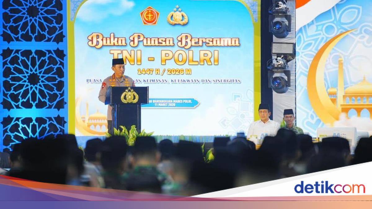 Buka Puasa TNI-Polri, Kapolri Ajak Kawal Kebijakan Strategis Presiden Prabowo
