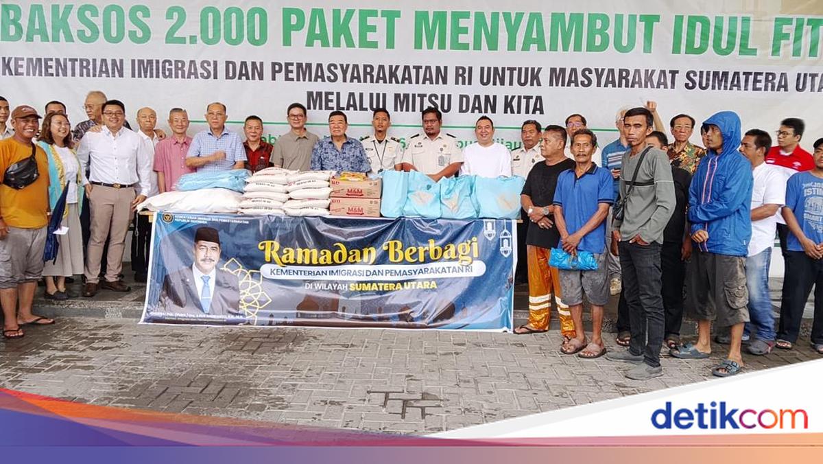 Kemenimipas Bagikan Belasan Ribu Paket Bansos ke Warga Sumut Jelang Lebaran