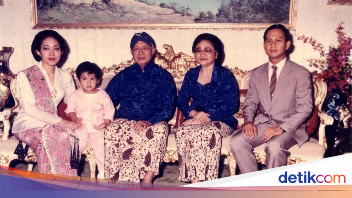Momen Ultah Didit, Prabowo Unggah Foto Lawas Bareng Soeharto-Ibu Tien