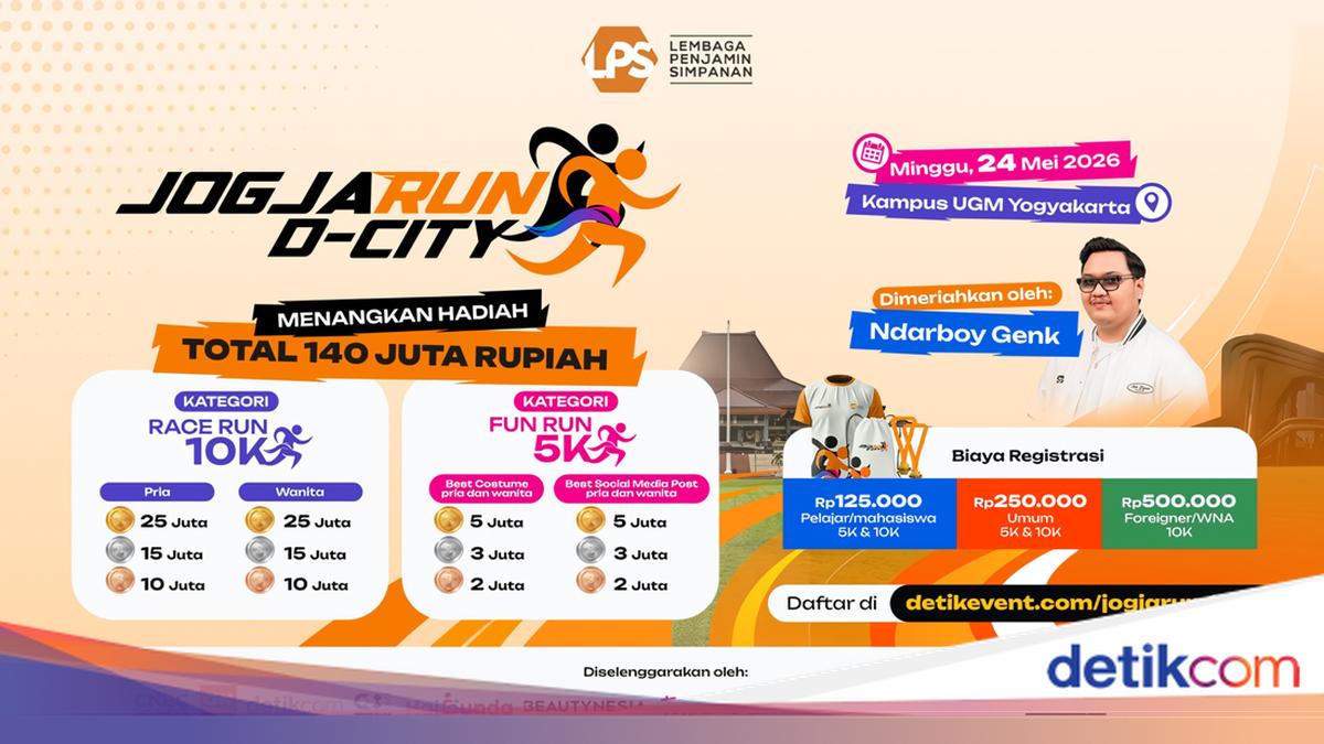 Jogja Run D-City 2026: Event Lari Seru, Total Hadiah Puluhan Juta