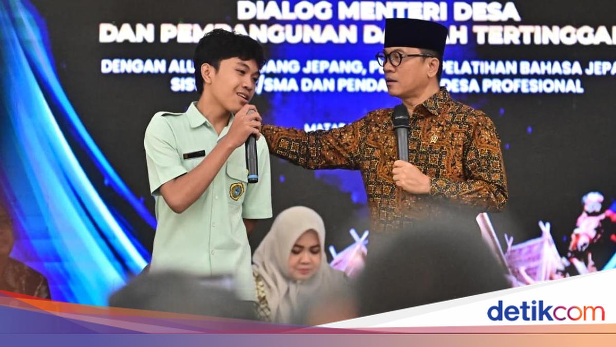 Dialog dengan Siswa di NTB, Mendes Sosialisasikan Program Magang di Jepang