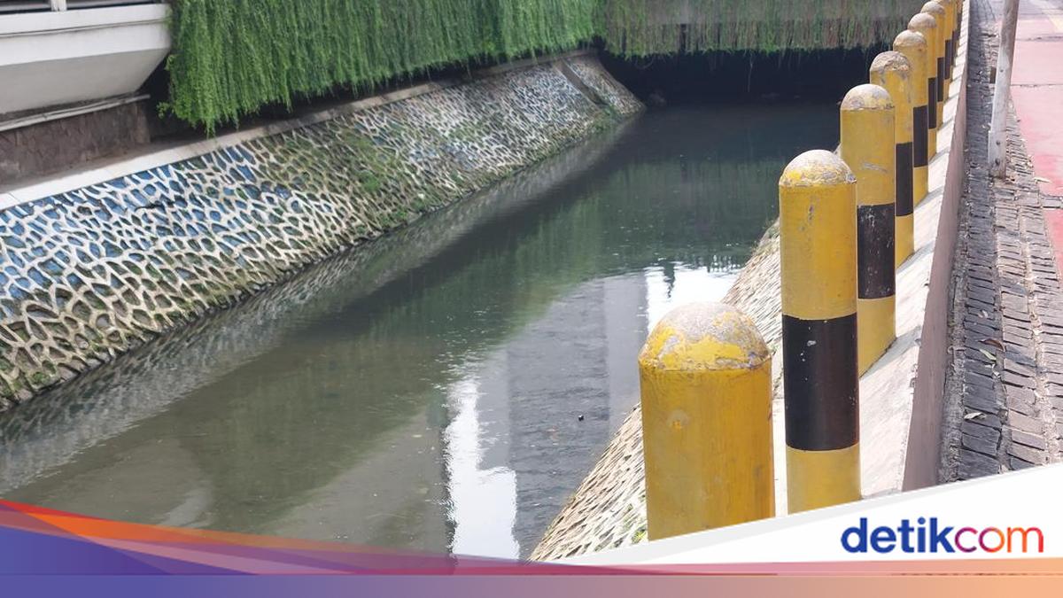 Kondisi Kali Depan Plaza Indonesia Usai Dibersihkan dari Ikan Sapu-sapu