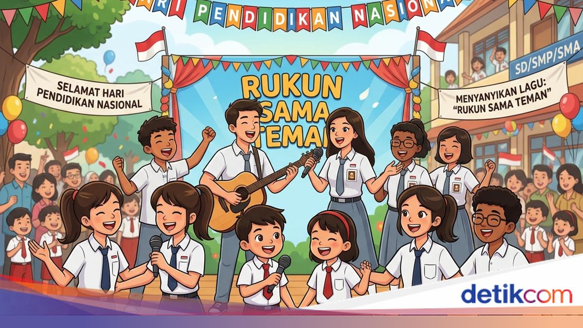 Lirik Lagu Rukun Sama Teman Kemendikdasmen, Dinyanyikan Saat Hardiknas ...
