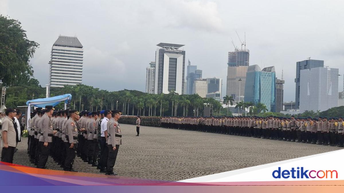 Apel Jelang Hari Buruh, 24.980 Personel Gabungan Siaga di Monas dan DPR
