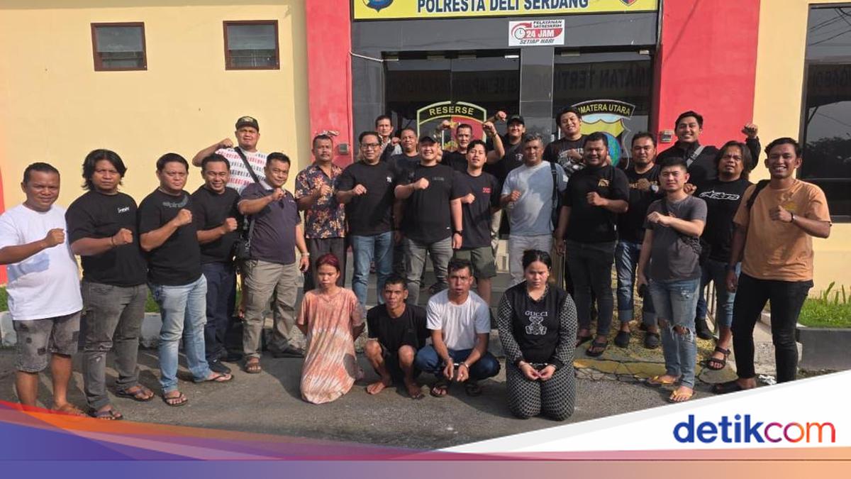 Penampakan 4 Pembunuh Lansia di Pekanbaru Usai Ditangkap Polisi