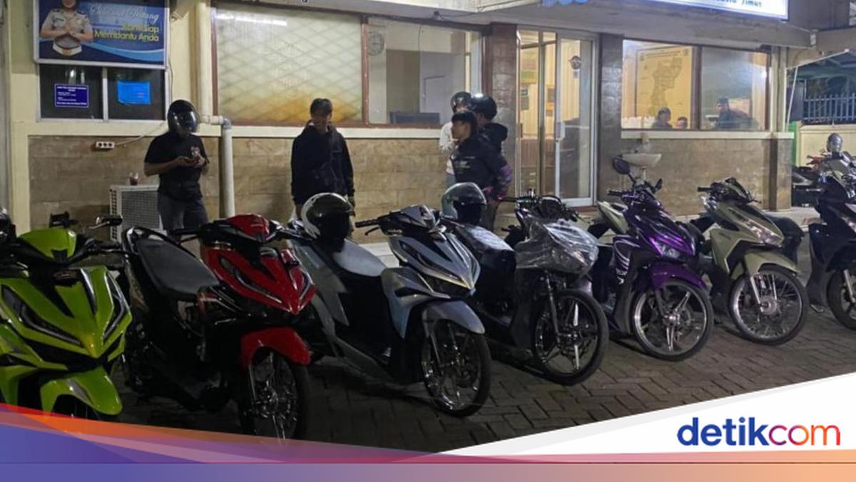 Patroli Polisi Bubarkan Balap Liar di Jaktim, 7 Motor Diamankan