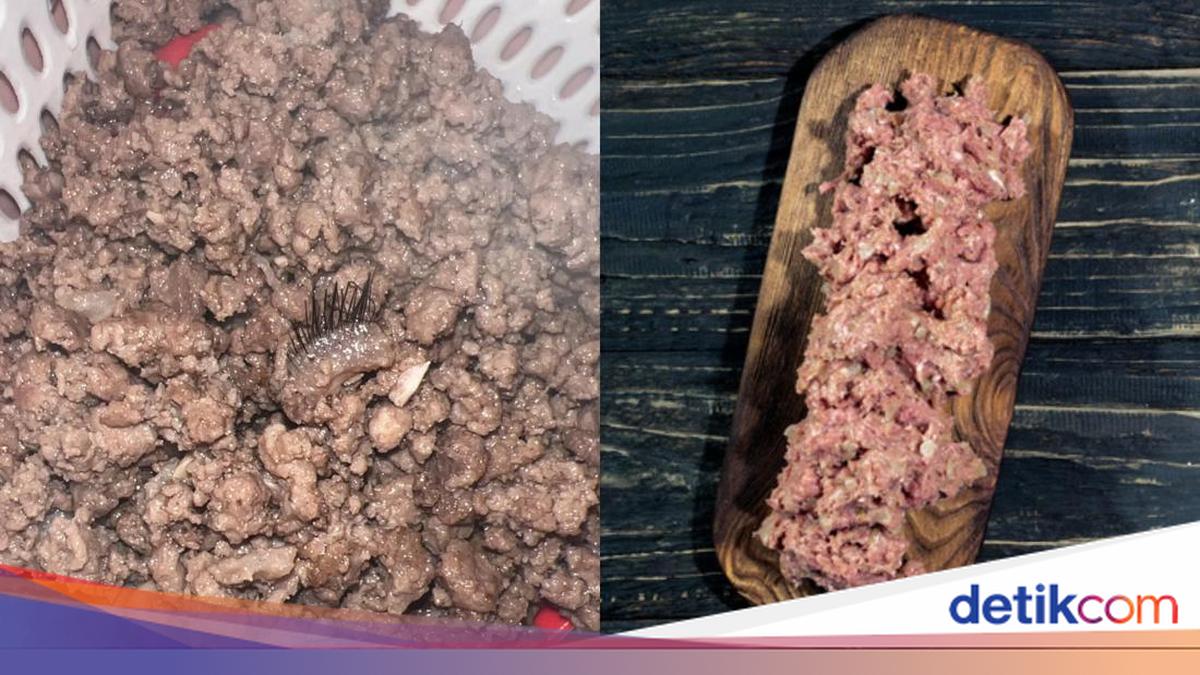 Ngeri! Pelanggan Temukan Benda Mirip Bulu Mata di Daging Cincang
