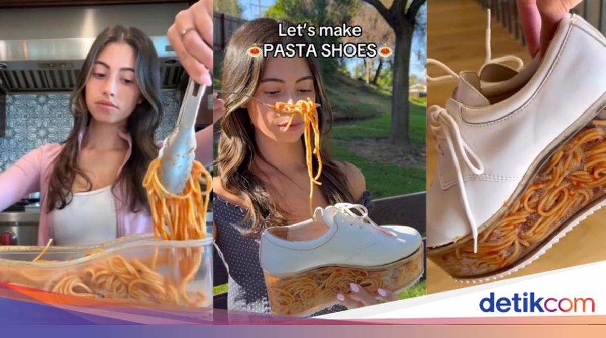 'Feetghetti' Viral! Cara Makan Pasta Influencer Ini Bikin Netizen Heran