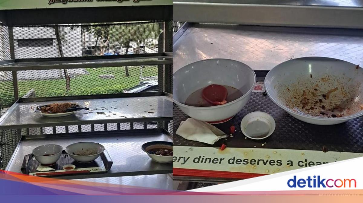 Duh! Bekas Piring Mie Babi Disimpan di Area Halal, Bikin Pengunjung Geram