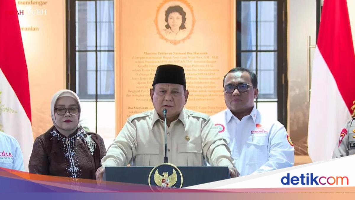 Resmikan Museum Marsinah, Prabowo: Ini Adalah Simbol Perjuangan Buruh