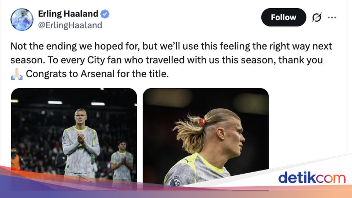 Erling Haaland Ucap Selamat ke Arsenal, Dibalas Meme 'Stay Humble'