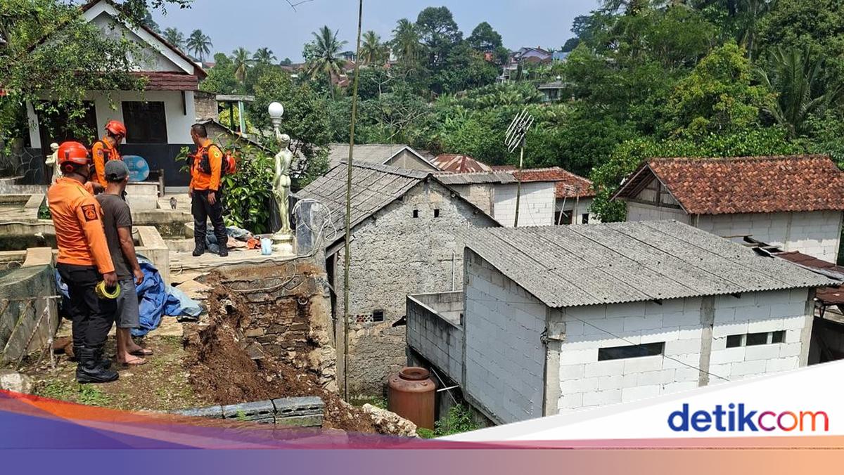 Longsor Tebing Penahan Tanah di Cimande Bogor Akibat Hujan Deras, 2 Rumah Terancam