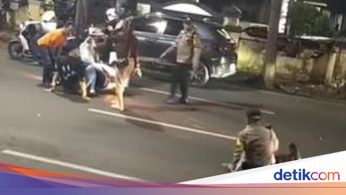 Pemotor Tabrak Polisi Depan Mapolsek Ujung Pandang gegara Hindari Razia