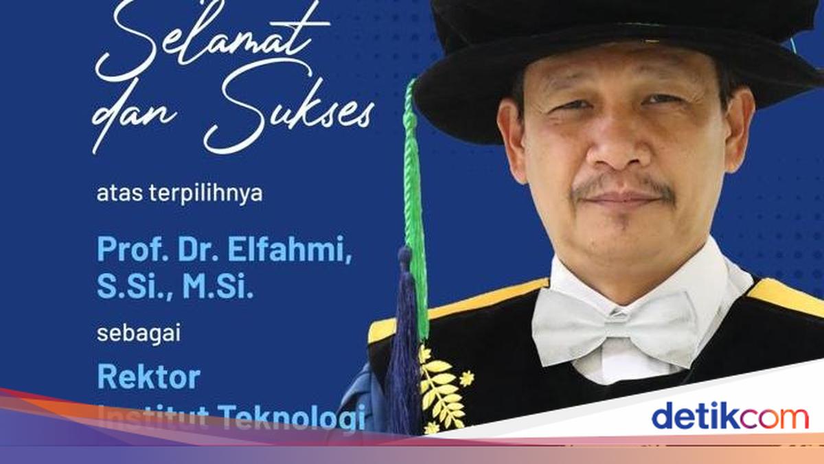 Prof Elfahmi, Guru Besar ITB yang Terpilih Jadi Rektor Itera 2026-2030