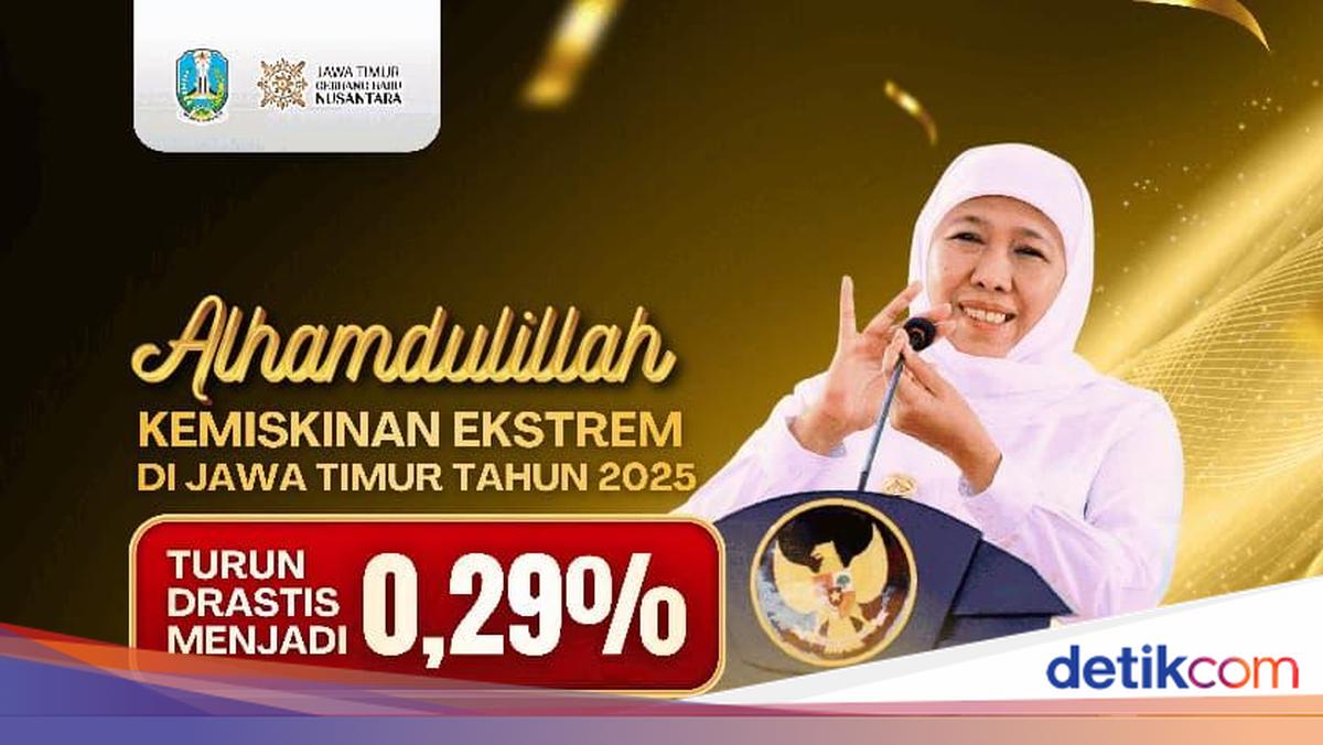 Angka Kemiskinan Ekstrim Jatim 0,29% di Bawah Rata-rata Nasional