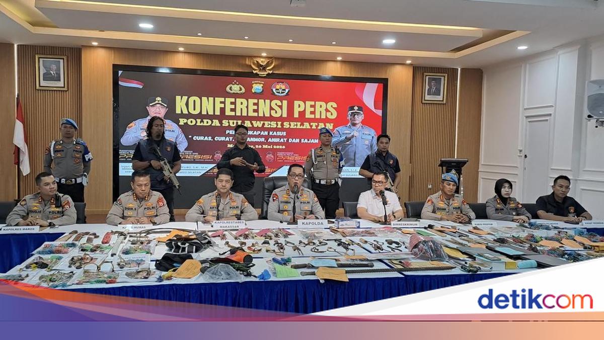 176 Pelaku Begal di Sulsel Ditangkap dalam 5 Bulan, 2.091 Busur Panah Disita
