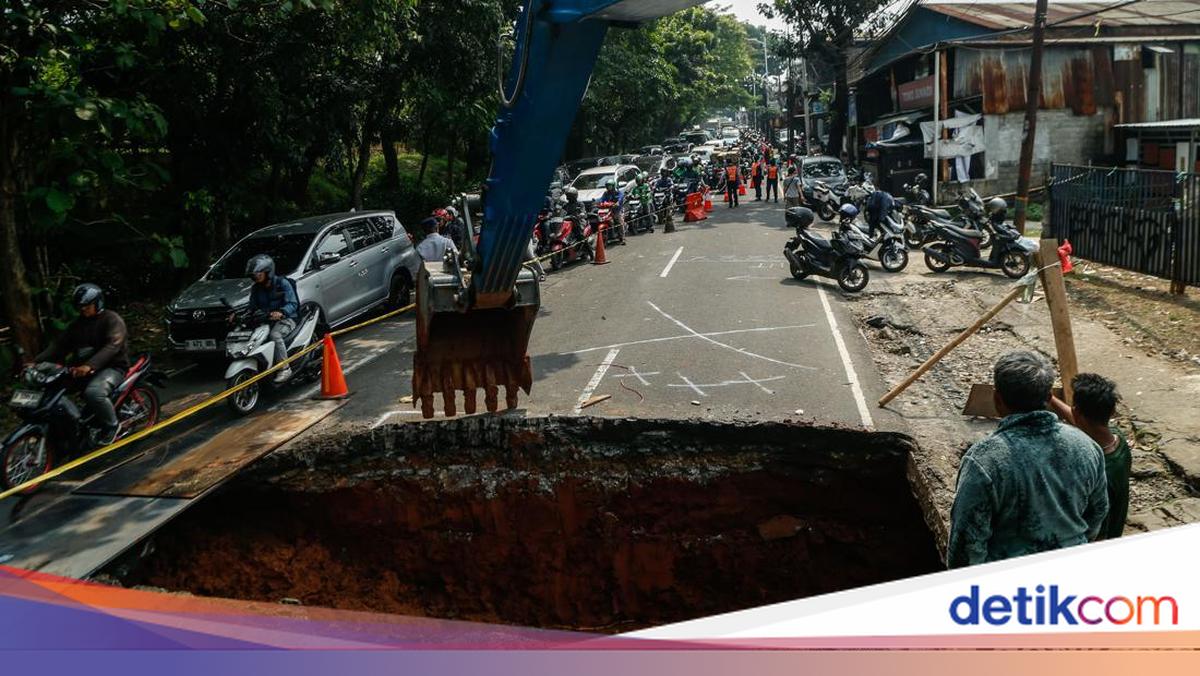 Perbaikan Jalan Amblas di Lenteng Agung Telan Anggaran Rp 380 Juta