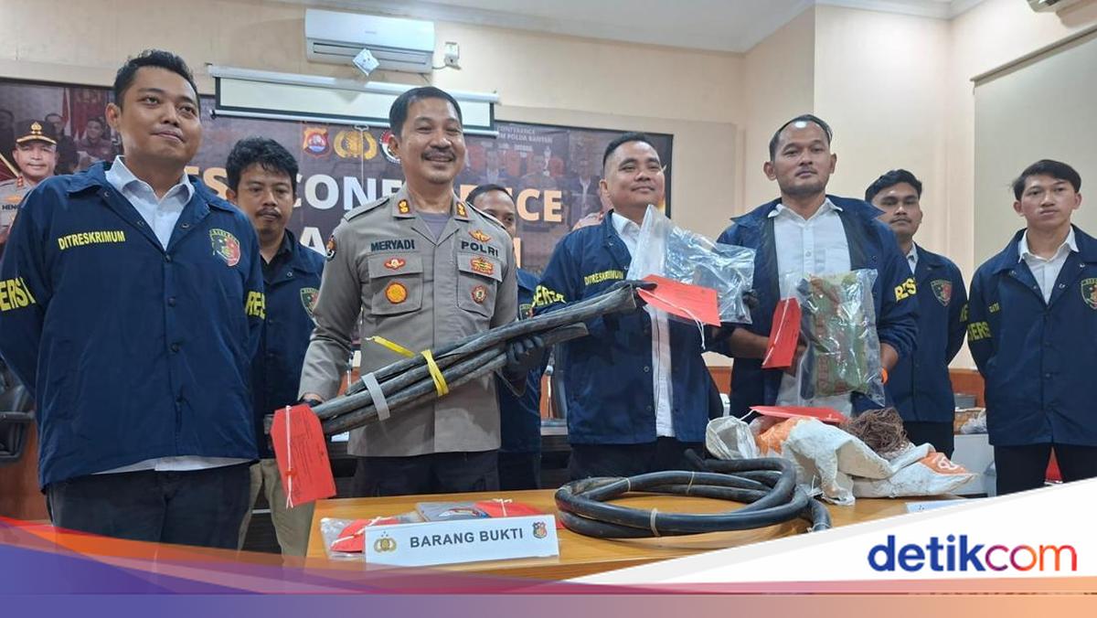 Komplotan Pencuri Kabel Sinyal KRL di Lebak Sudah 2 Tahun Beraksi