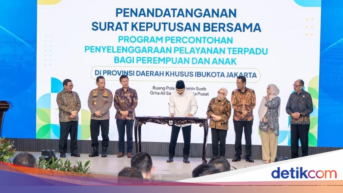 Mensos Teken SKB Layanan Terpadu bagi Perempuan &amp; Anak di DKI Jakarta