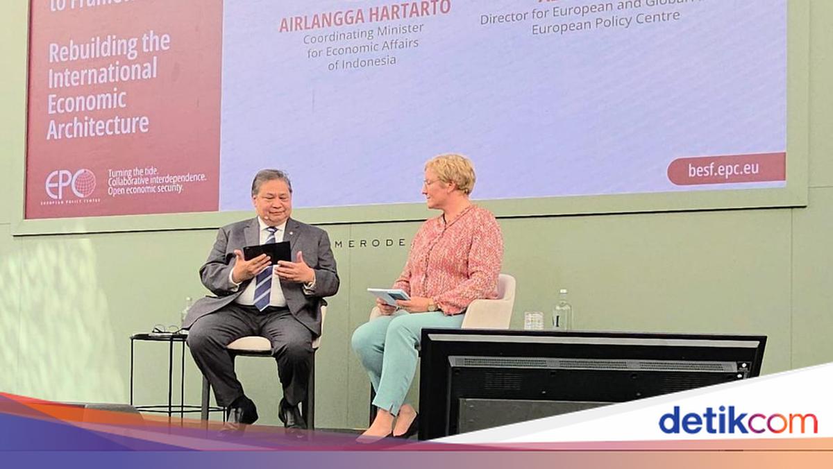 Di Belgia, Airlangga Bicara Pembangunan Arsitektur Ekonomi Internasional