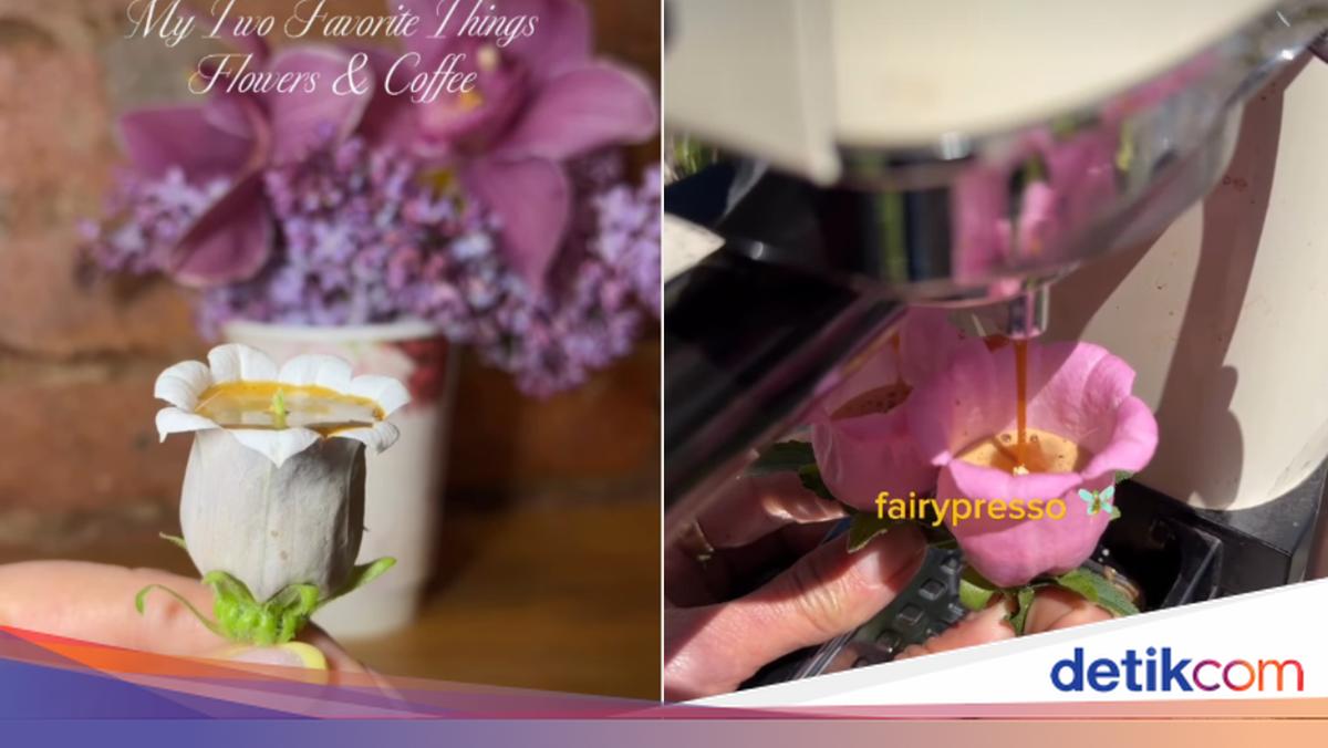 Bukan Pakai Cangkir, Tren Fairypresso Sajikan Kopi di Kelopak Bunga Segar