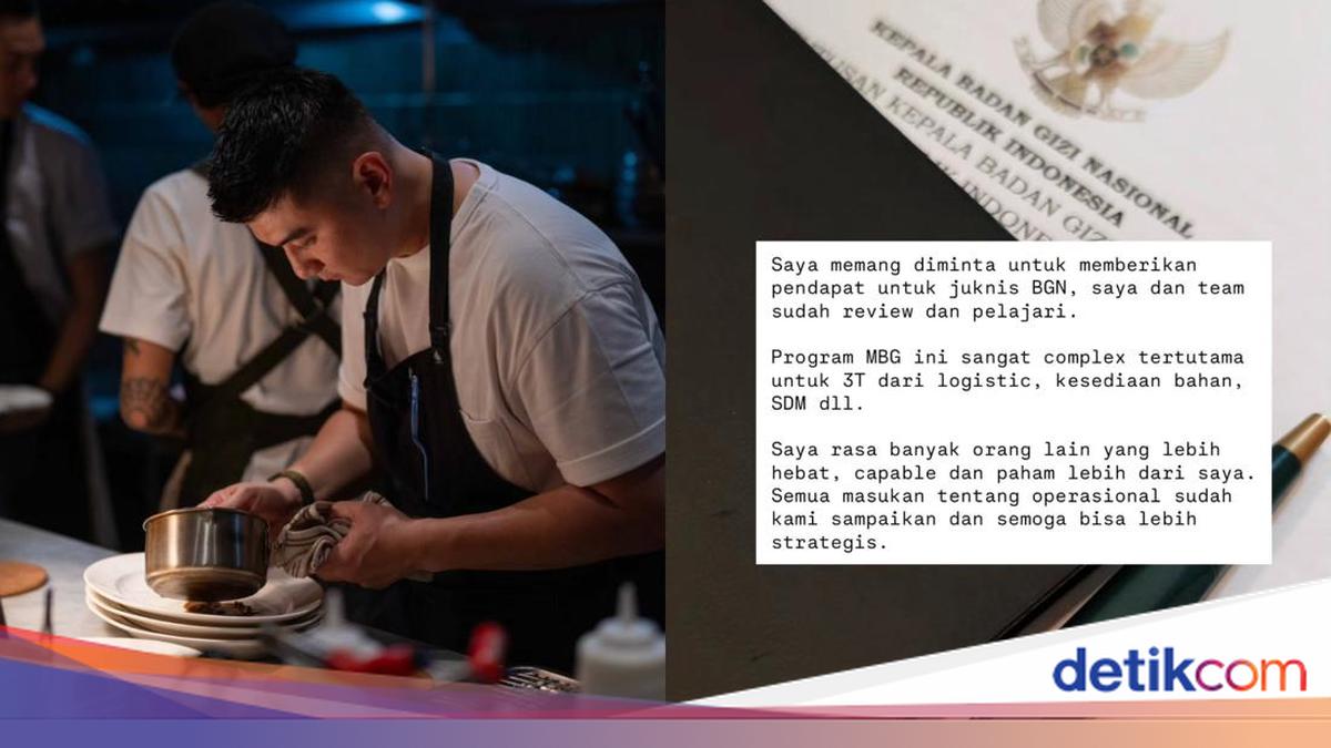 Chef Arnold Soal Penyusunan Juknis MBG: 'Ada yang Lebih Hebat dari Saya'