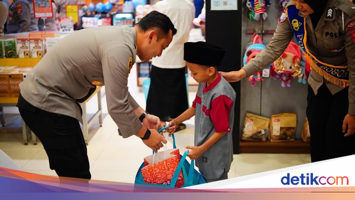 Polres Bogor Ajak 80 Anak Yatim Beli Perlengkapan Sekolah hingga Nonton Bioskop