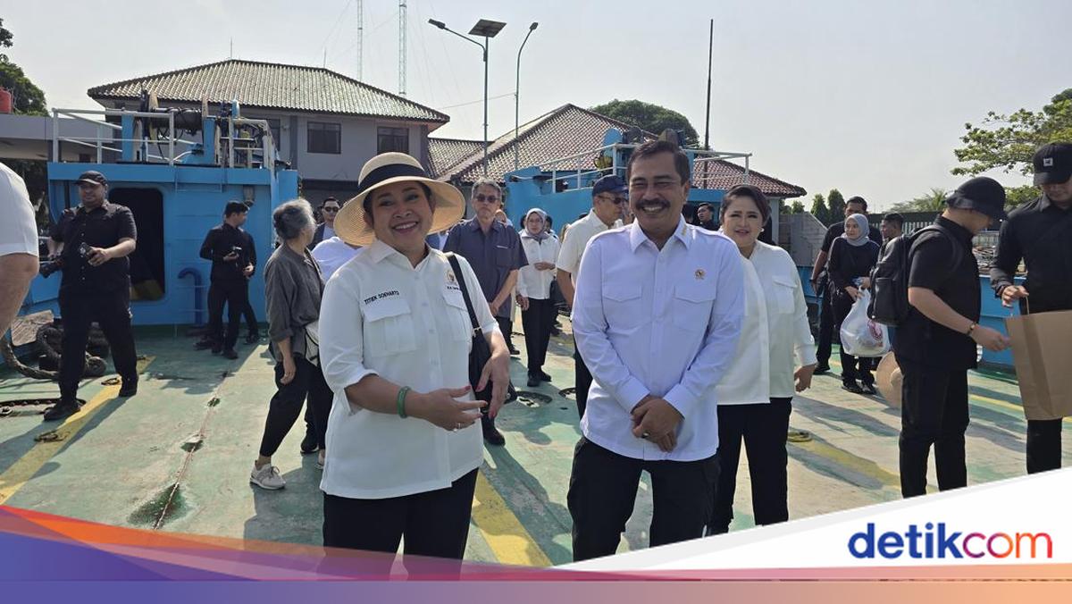 Naik Kapal Pengayoman, Menimipas dan Titiek Soeharto Tinjau Nusakambangan