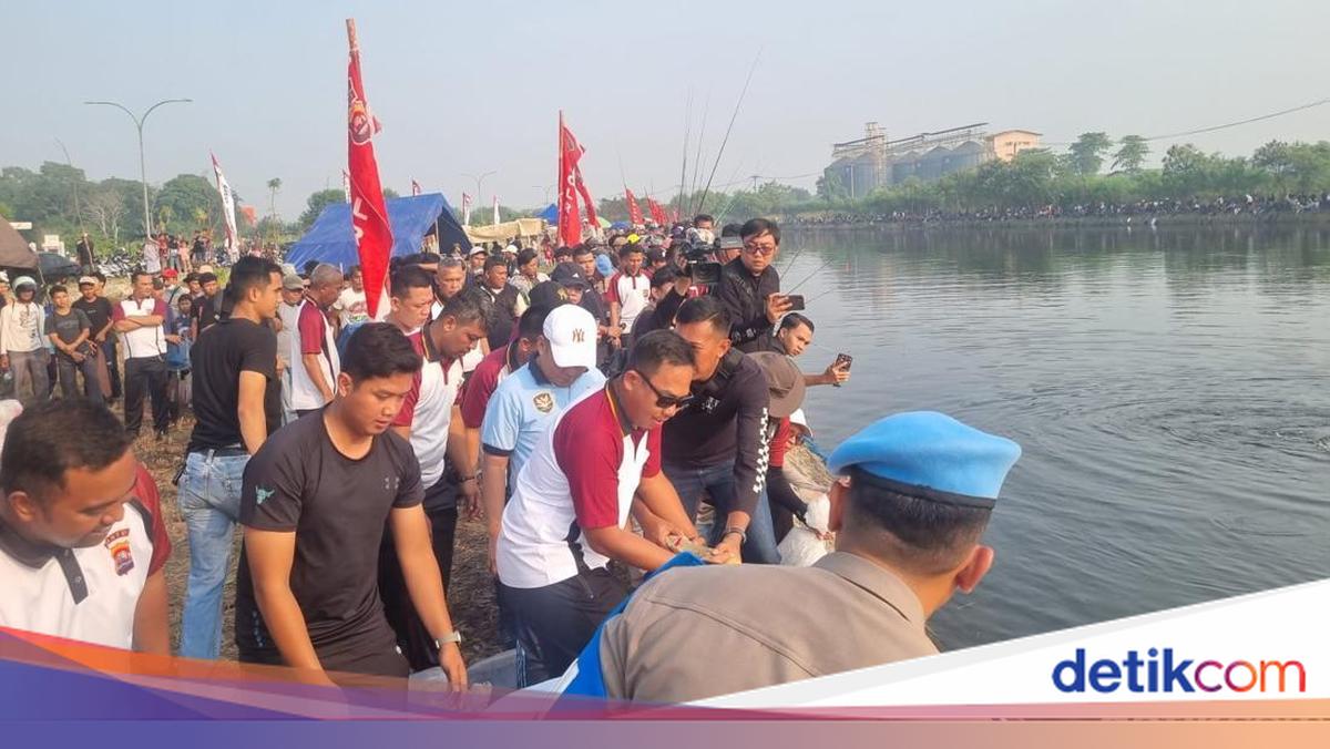 Peringati HUT Bhayangkara, Ribuan Orang Ikut Lomba Mancing Mania di Serang
