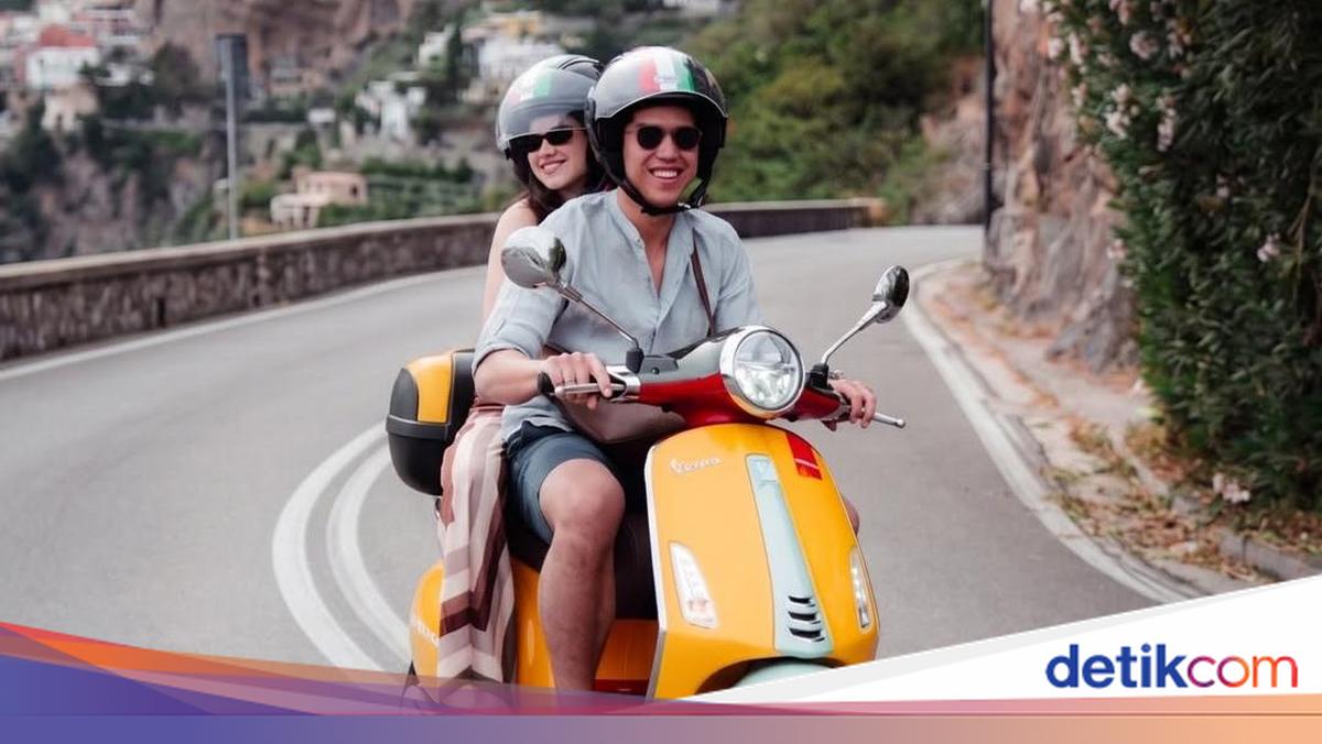 El Rumi Ajak Syifa Hadju Sunmori di Italia Naik Vespa