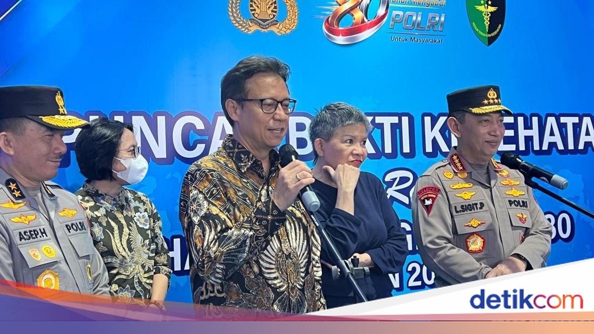 Menkes Apresiasi Bakti Kesehatan Polri, Dorong Buruh Rutin Periksa Kesehatan