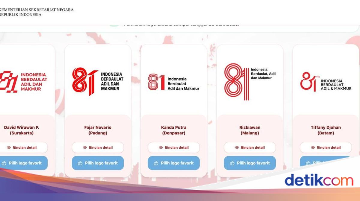 Ini 5 Desain Terbaik Logo HUT Ke-81 RI, Publik Bisa Ikut Pilih