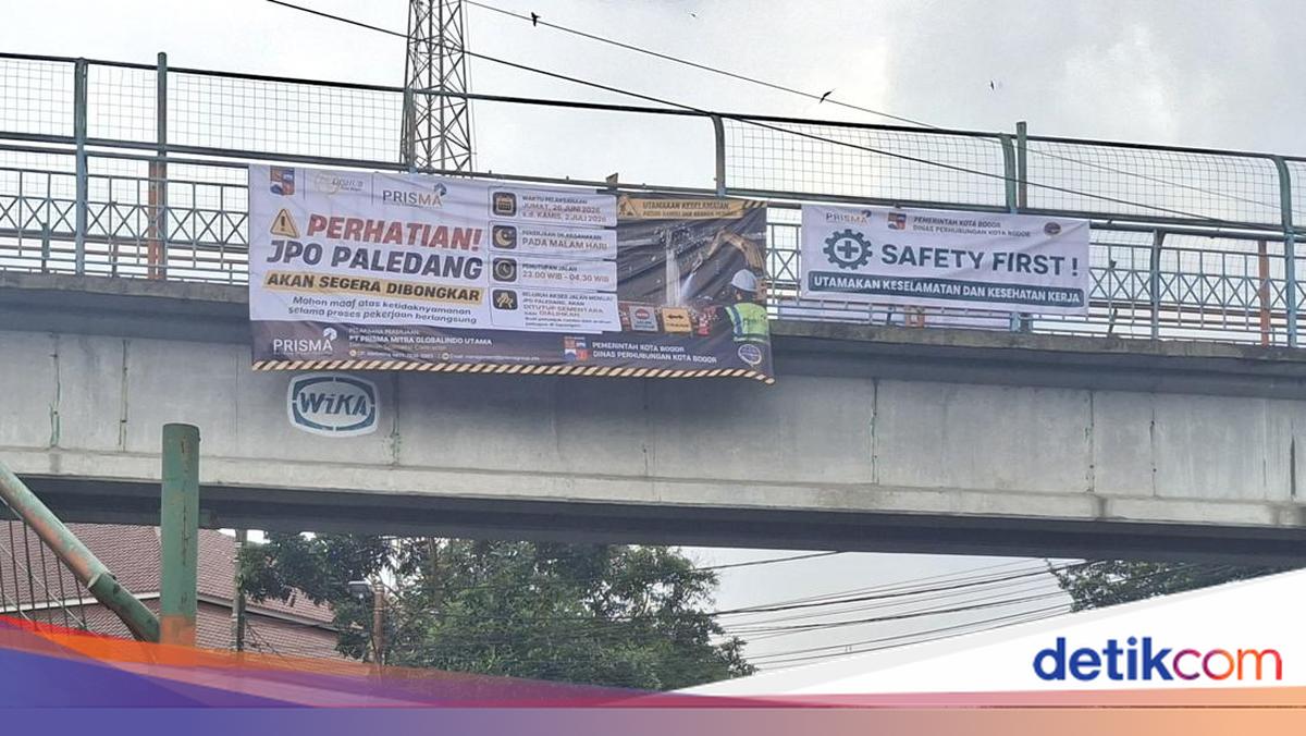 JPO Stasiun Bogor Dibongkar Dini Hari Nanti, Jalan di Sekitarnya Bakal Ditutup