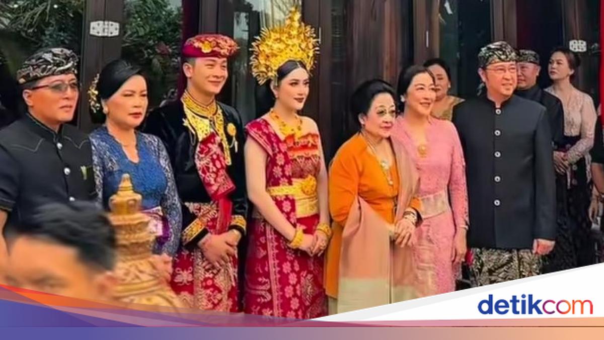 Didampingi Prananda Prabowo, Megawati Hadiri Pawiwahan Putri Giri Prasta