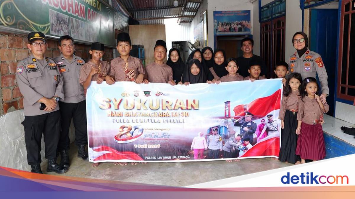Hari Bhayangkara, Polda Sumsel Bagikan 3.074 Paket Makanan ke 80 Panti Asuhan