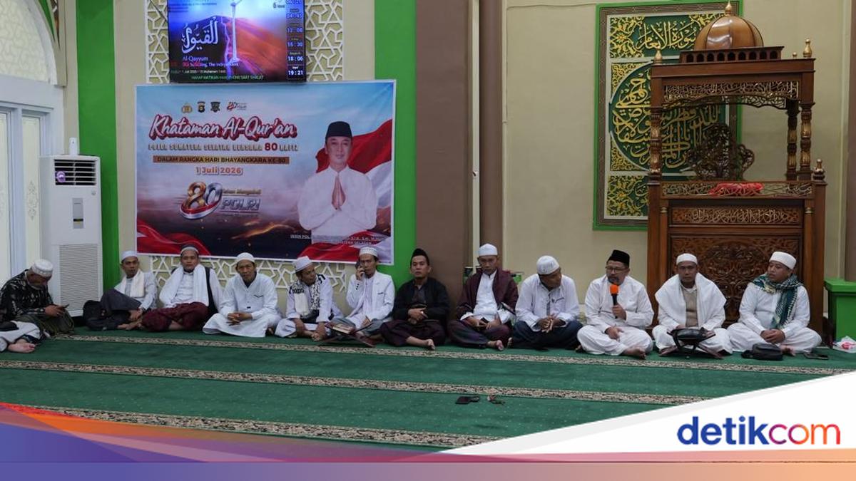 Hari Bhayangkara ke-80, Polda Sumsel Gelar Khataman Al-Qur'an Bareng 80 Hafiz