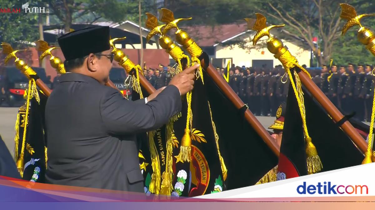 Prabowo Beri Tanda Kehormatan Nugraha Sakanti ke 11 Satker Polri