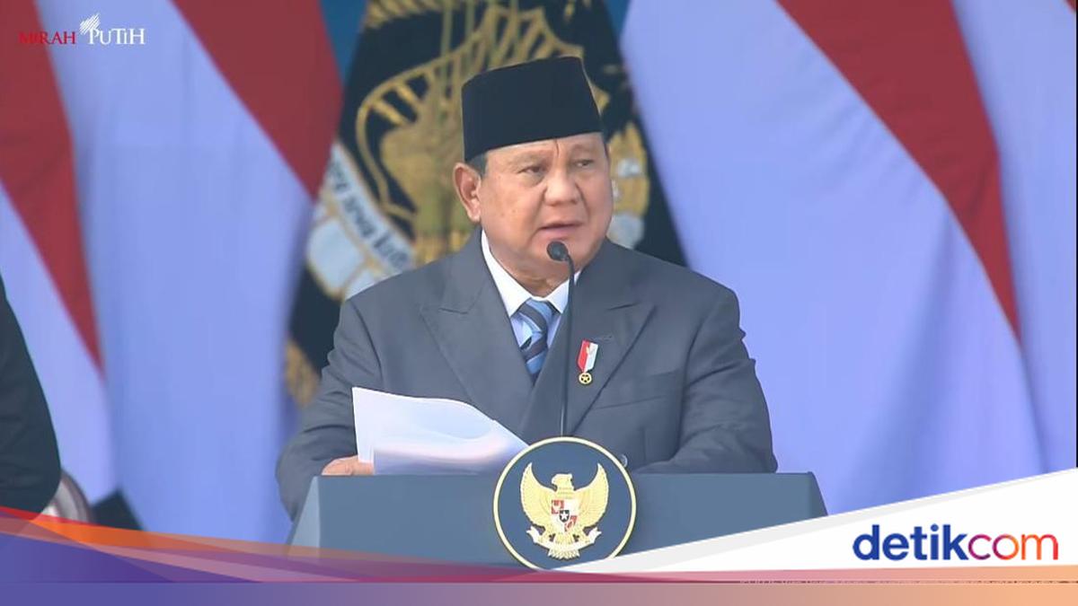 Pidato Lengkap Prabowo di Hari Bhayangkara Ke-80