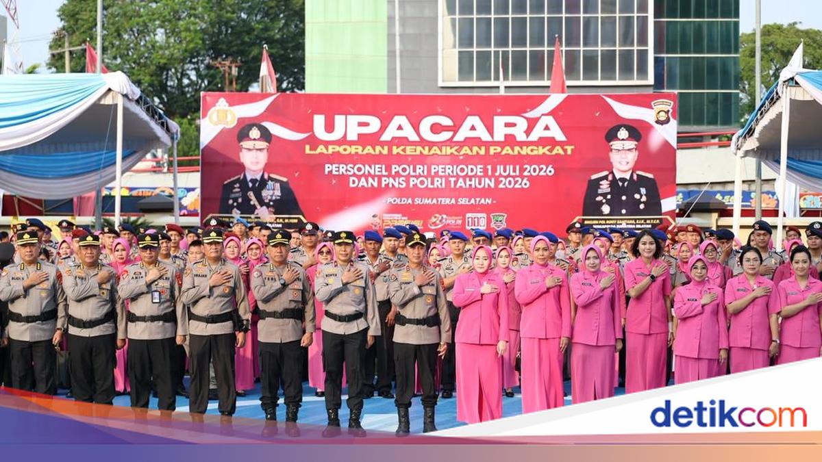 Hari Bhayangkara ke-80, 1.465 Personel Polda Sumsel Naik Pangkat