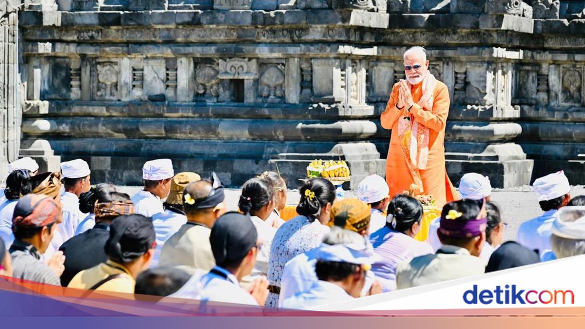 PM Modi Sempat Ibadah di Candi Siwa, Doakan Hubungan RI-India Terus Kuat