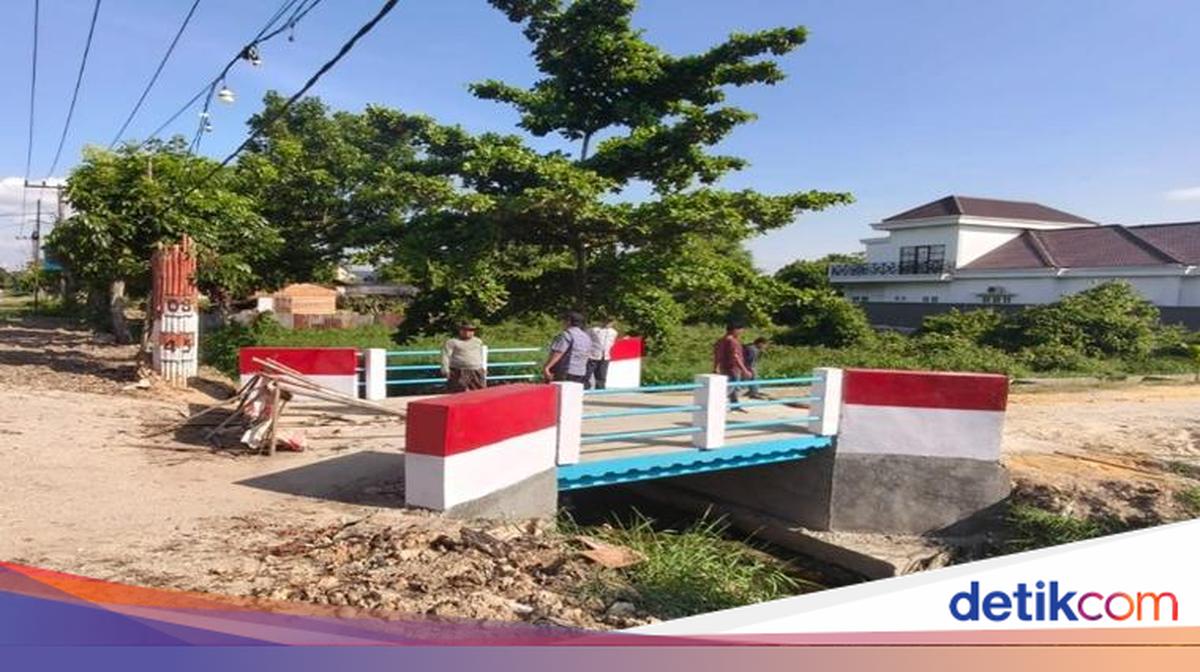 Potret 7 Jembatan Merah Putih Presisi Berdiri Kokoh di Pekanbaru Riau