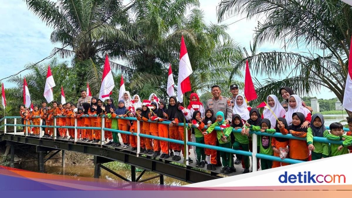Wajah Baru Jembatan di Pelalawan, Tak Ada Lagi Anak Sekolah Bertaruh Nyawa