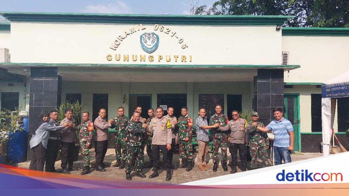 Jaga Sinergitas, Anggota Polsek-polsek di Bogor Kunjungi Koramil