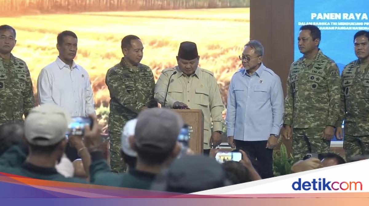 Di Lanud Malang, Prabowo Resmikan Panen Raya Serentak 43 Titik Se-Indonesia