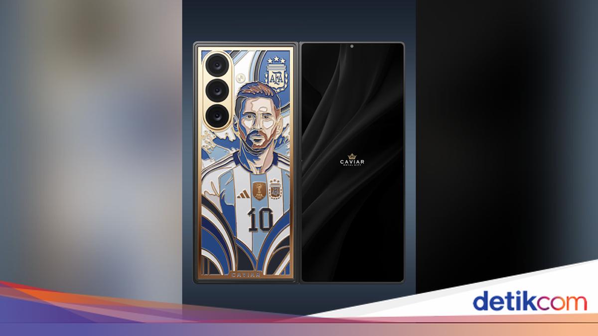 Galaxy Z Fold 8 Ultra Berlapis Emas Ini Cuma Buat Fans Messi yang Berduit