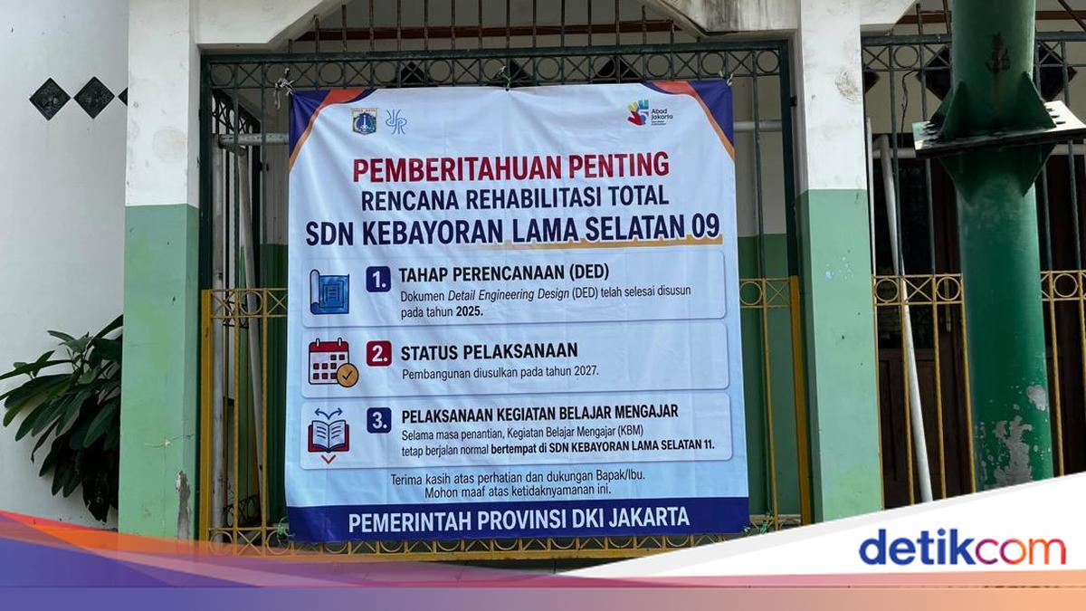 4 Kelas SDN di Kebayoran Lama Roboh, Siswa Terpaksa Numpang di Sekolah Lain