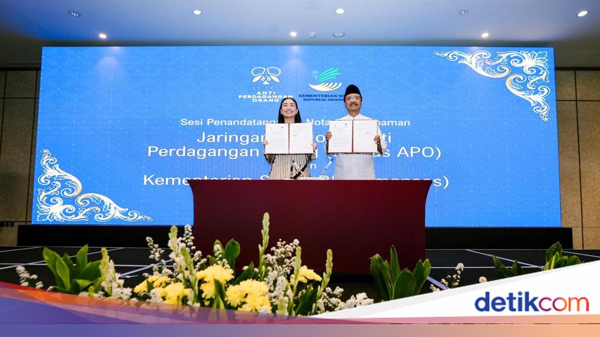 Kemensos-Jarnas Anti TPPO Teken MoU Lindungi Korban Perdagangan Orang